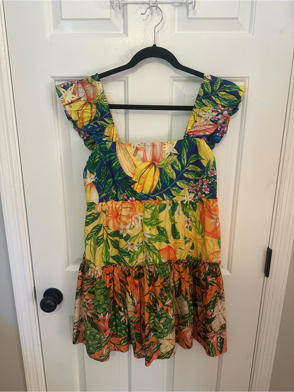 FARM RIO Tropical Floral Tiered Dress